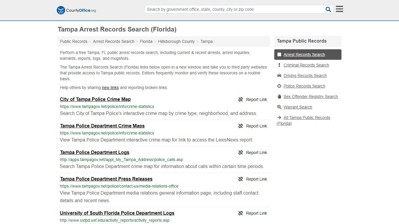 Arrest Records Search - Tampa, FL (Arrests & Mugshots)