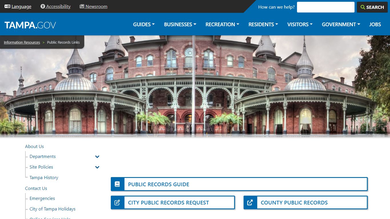 Public Records Links | City of Tampa